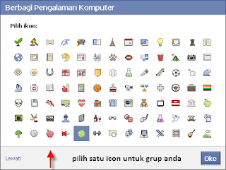  Pilih salah satu icon untuk grup Anda