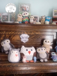 Set up your own Owl Post with stuffed owls.