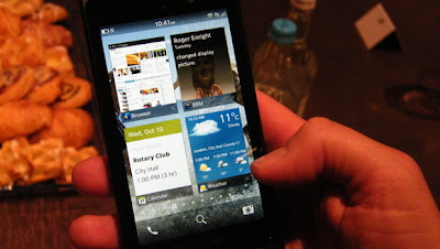 BlackBerry 10 homescreen