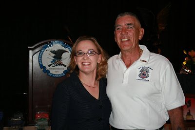 NRA Deputy Executive Director Andrea Cerwinske, with R. Lee Ermey