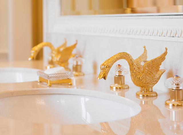 Gilded swan fixtures Ritz Paris