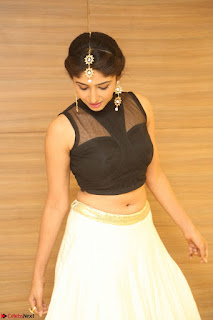 Roshni Prakash in a Sleeveless Crop Top and Long Cream Ethnic Skirt 092.JPG