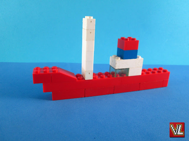 Barco em LEGO Modelo LEGO sugerido no LEGO Ideas Book 221 (de 1973)