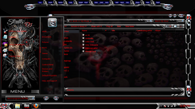 TEMA WINDOWS 7 SKULL V3 [CHROME SKULL EDITION] GLASS