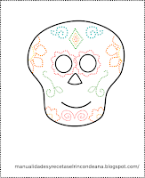 Bastidor decorativo de fieltro para el día de muertos