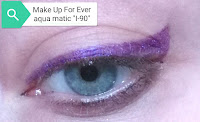 Make Up For Ever AquaMatic waterproof eyeshadow sticks i-90 purple eyeliner mufe