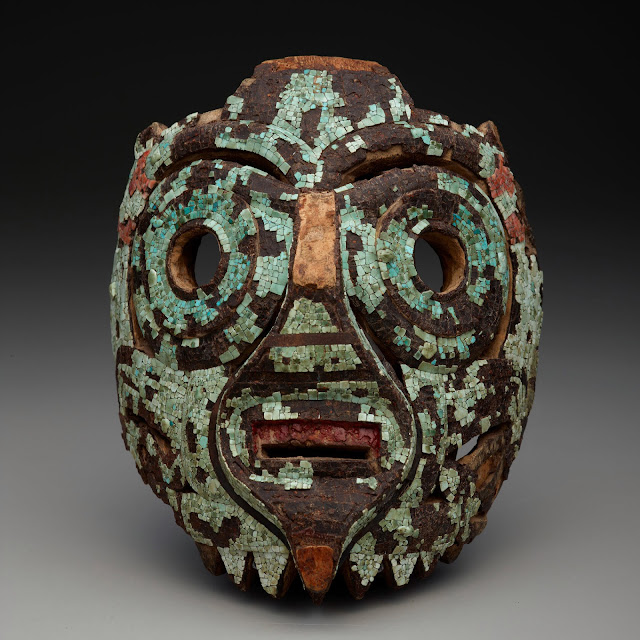 Маска, бог Тлалок (?). Миштеки-Ацтеки, 1350-1521 гг. н.э.