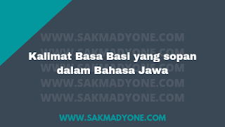 kalimat Bahasa Jawa untuk basa-basi