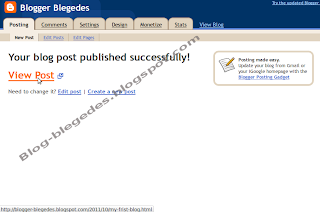 Creating a Blog on blogspot