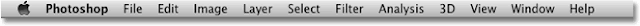menu bar photoshop cs4