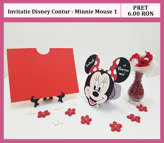 invitatii botez contur Minnie 1