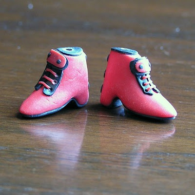 polymer clay shoe beads