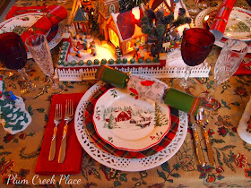 Christmas Village Tablescape