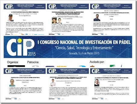 Algunos técnicos participantes en el I Congreos Nacional de Investigación en Pádel Granada Marzo 2015