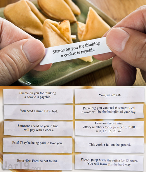 Sassy fortune cookies