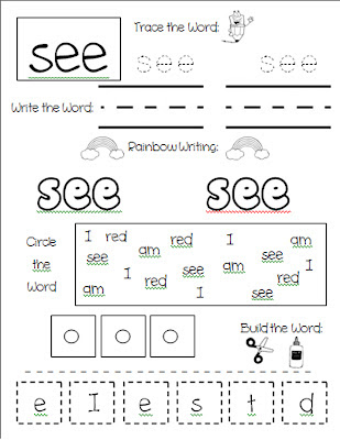 practice sight word little for  worksheet Sight Word