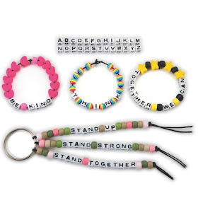 Create a troop project with individual letter and number beads
