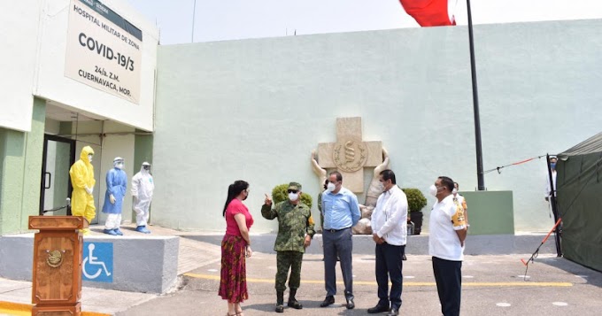 Estados// Pone en marcha Cuauhtémoc Blanco hospitales militares para atención de pacientes COVID en Morelos