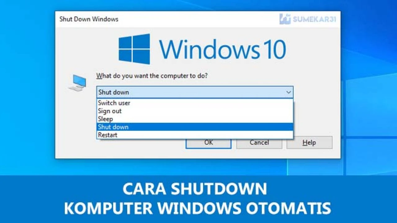 Mematikan Komputer Laptop Windows secara Otomatis