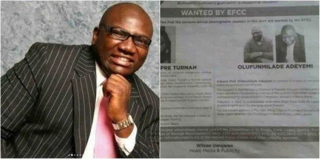 Funmilade Adeyemi who was declared wanted by the EFCC has been arrested