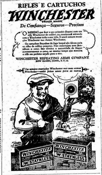 Propaganda dos Rifles Winchester com Crianças em 1929