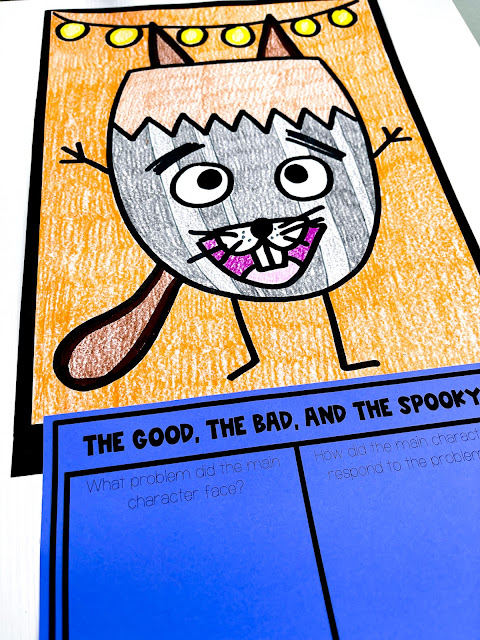 Halloween read aloud activities, craft, anchor charts, and directed drawing for The Good, the Bad, and the Spooky.