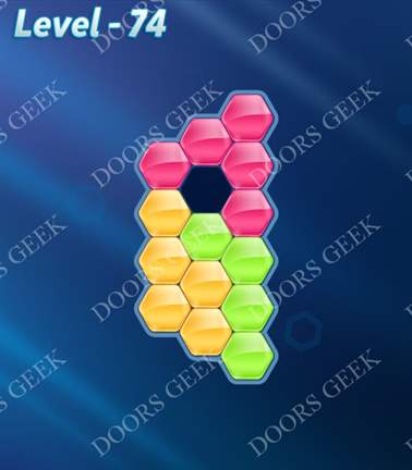 Block! Hexa Puzzle [Rainbow A] Level 74 Solution, Cheats, Walkthrough for android, iphone, ipad, ipod