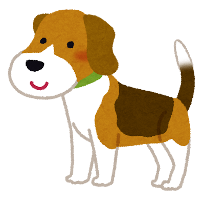 無料イラスト かわいいフリー素材集 ビーグルのイラスト 犬