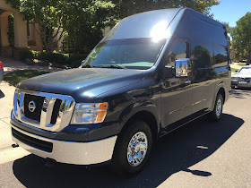 Front 3/4 view of 2016 Nissan NV 3500 High Roof SL