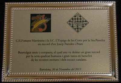 Placa del homenaje a Josep Paredes (1)