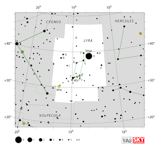IAU: Карта на съзвездието Лира | Lyra