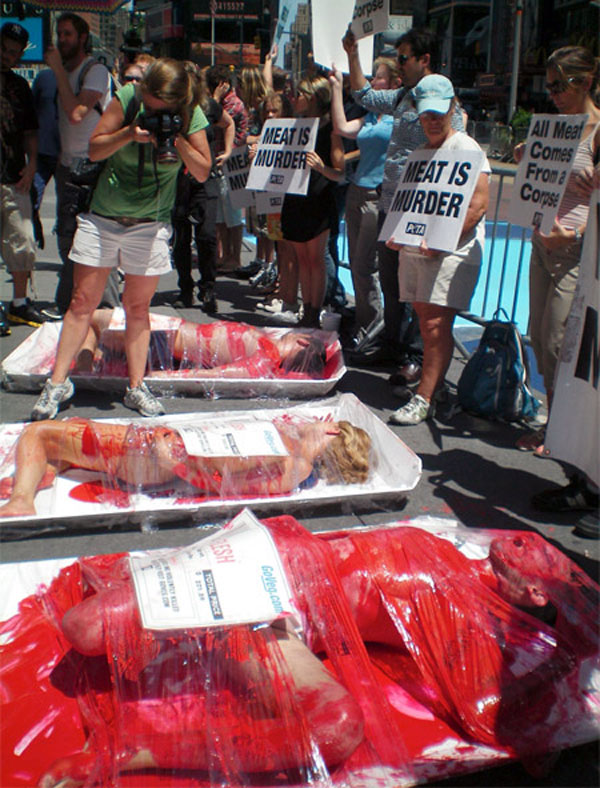 ação da peta na time square