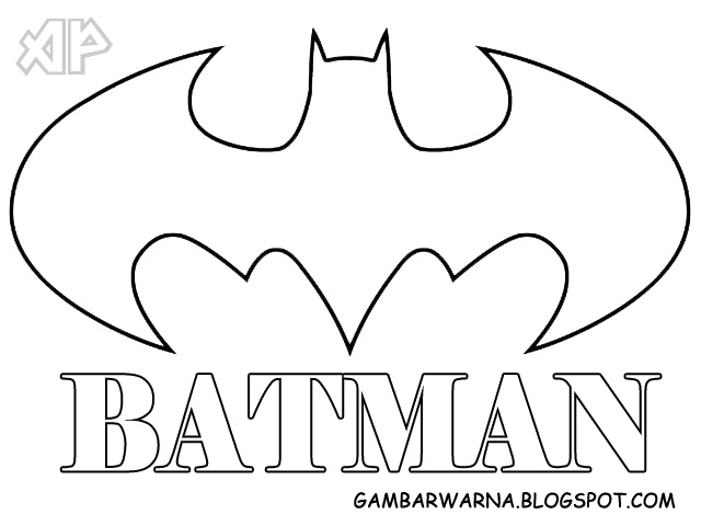  Mewarnai  Gambar  Logo Batman  Belajar Mewarnai  Gambar 