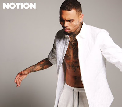 Pop Singer Chris Brown Shows Off Toned Abs on Notion ...