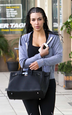 Kim Kardashian out for her day's workout