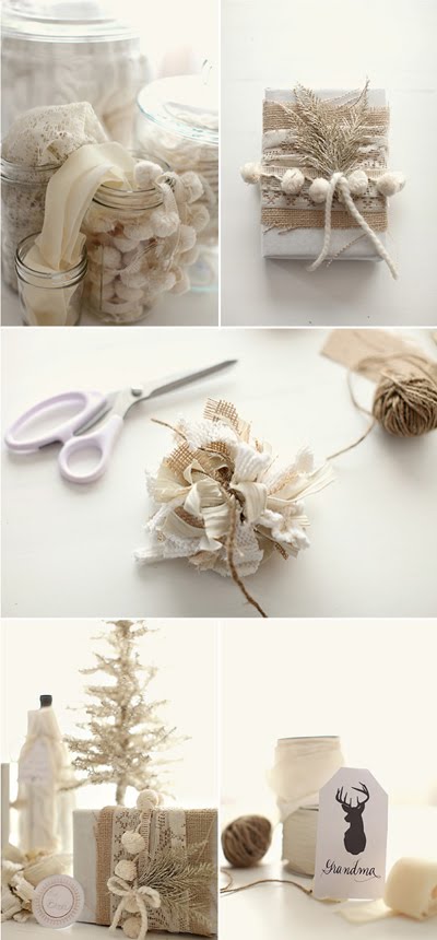  I saw her most recent DIY project Grey Likes Wedding DIY Gift Wrap