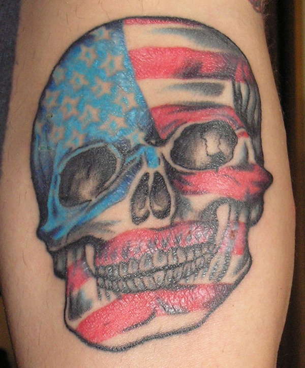 tattoos of skulls and flowers. Skull Tattoos For Men. cow