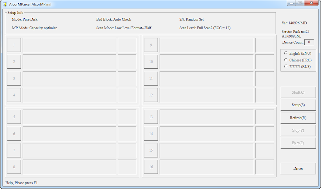 Alcor AU5019 format tool