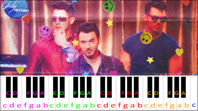 Only Human by Jonas Brothers Piano / Keyboard Easy Letter Notes for Beginners