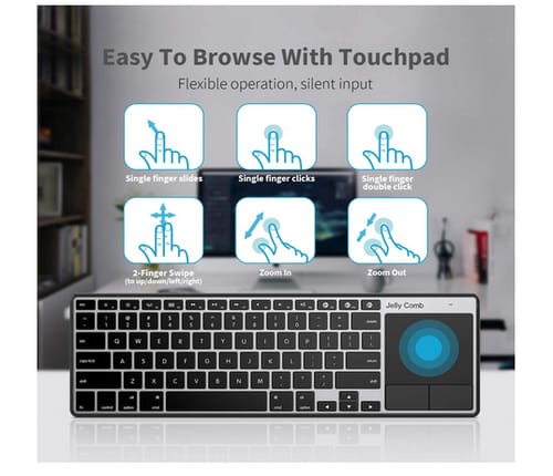 Jelly Comb Multi-Device Bluetooth Keyboard with Touchpad