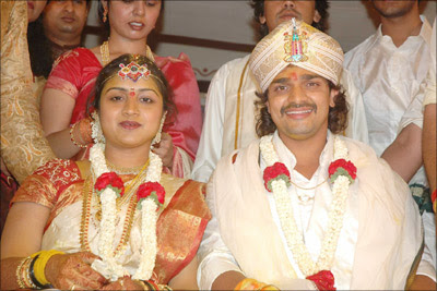 Vijay Raghavendra and Spandana at wedding 