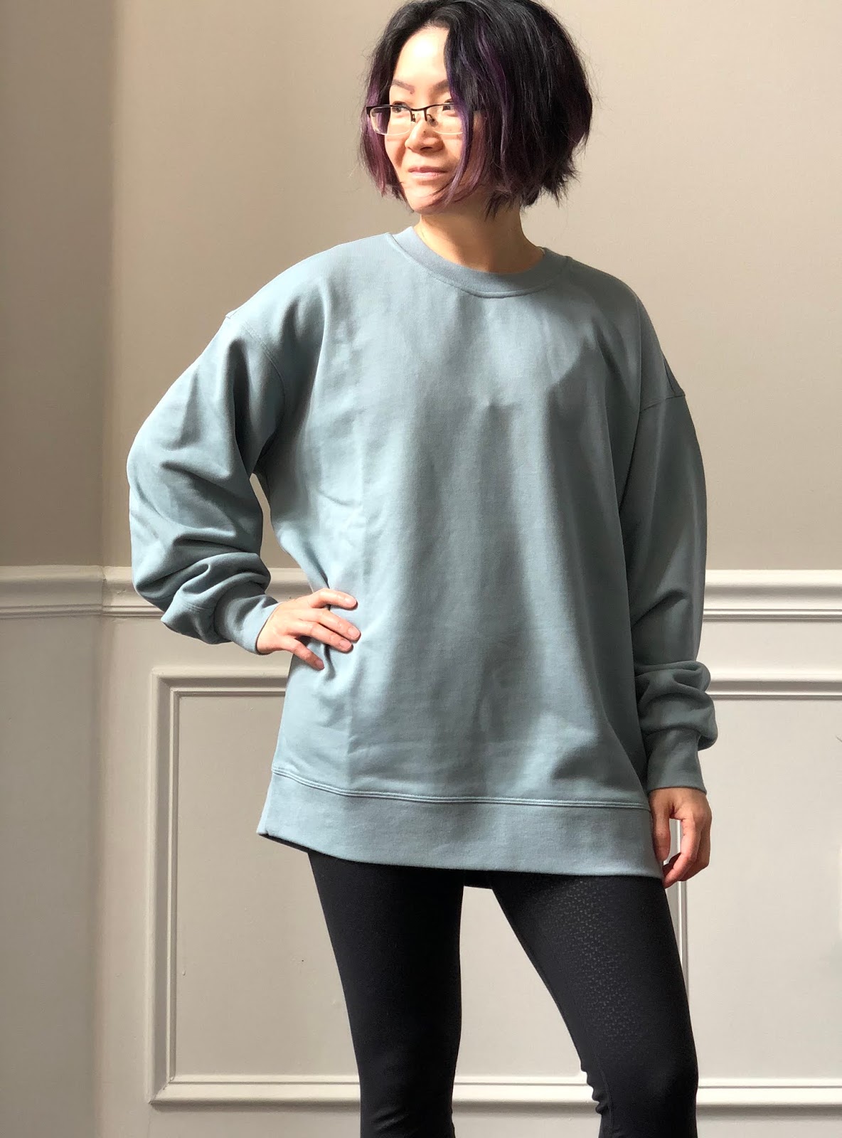 Lululemon Perfectly Oversized Crew *Fleece - Sheer Blue - lulu