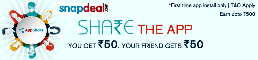 SnapDeal Appshare Offer http://nkworld4u.blogspot.com/