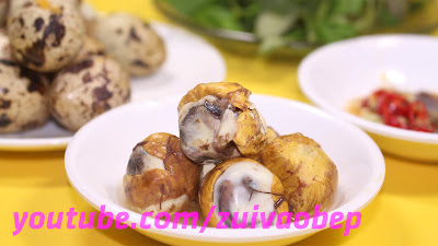 TRỨNG CÚT LỘN LUỘC NƯỚC DỪA XIÊM rất lạ miệng