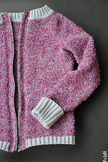 knitted boucle zipped sweater passap