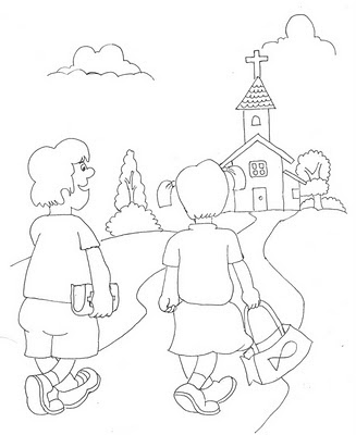 Gambar  Anak  Sekolah  Minggu  Pergi Ke Gereja Nusagates