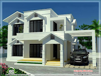 4 bedroom sloping roof house