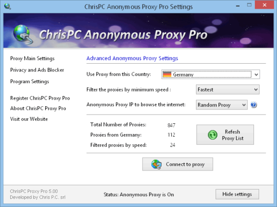 Chris PC Anonymous Proxy Pro 5.10 İndir Full