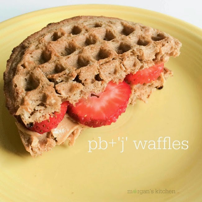 pb 'j' waffles white