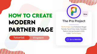 How To Make Modern Partner Page in Blogger ?